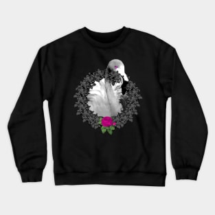 Flamingo Pink Rose Wreath Crewneck Sweatshirt